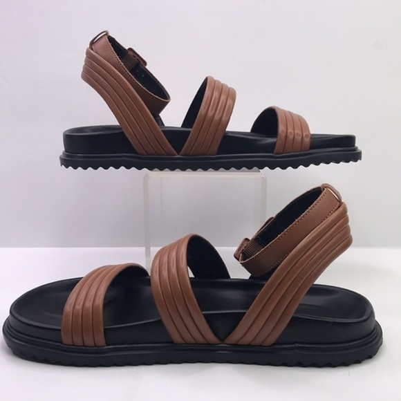 ASTER Harriet Women's Brown & Black Strappy Sandals Ankle Buckle Strap Sz 7 - Picture 6 of 8